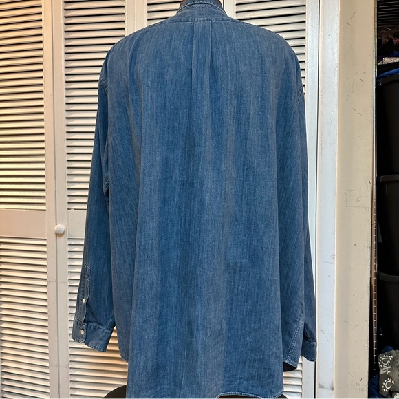 RALPH LAUREN Size 3XL TALL Denim Long Sleeve - Picture 5 of 7